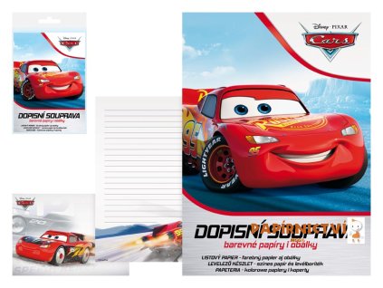 Y-Dopisní papír barevný LUX 5+10 Disney (Cars)