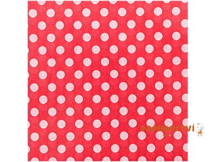Hevábný papír 50x70cm, 5ks, červená/bílá