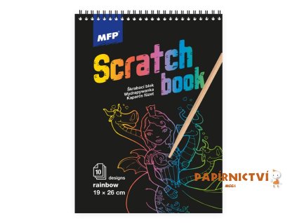 Škrabací obrázek blok 26x19cm 10l mix/duha 1032110