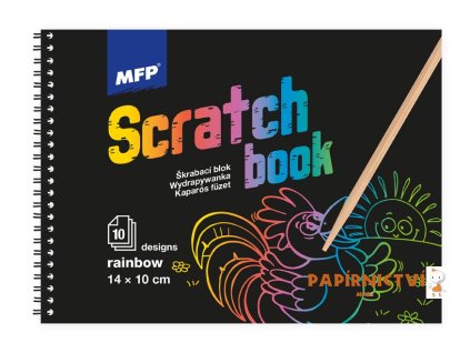 Škrabací obrázek blok 14x10cm 10l mix/duha 1032111