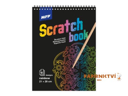 Škrabací obrázek blok 21x28cm 10l mix/duha 1032113