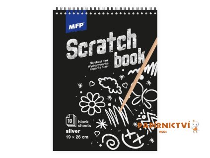 Škrabací obrázek blok 26x19cm 10l černý/S holo 1032115