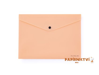 Psaníčko s drukem A4 PASTELINI meruňková 2-655