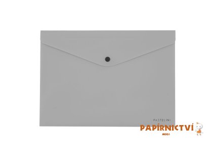 Psaníčko s drukem A4 PASTELINI šedá 2-669