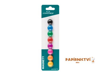 Magnety CONCORDE barevné 20mm, 8 ks, blistr A65540