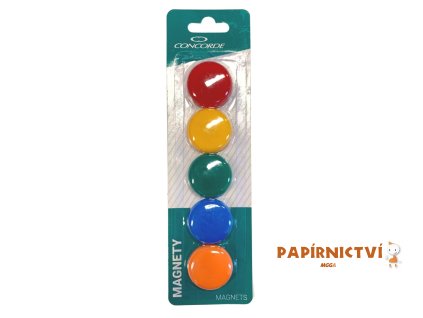 Magnety CONCORDE barevné 35mm, 5 ks, blistr A65542