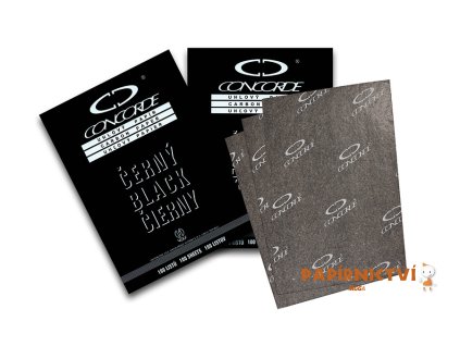 Uhlový papír CONCORDE A4, 25 listů, černá AH11420