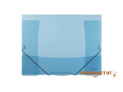 Y-Sloha s gumou průhledná Lines modrá 2-507