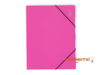 Y-Sloha PP s gumou A4 neprůhledná magenta 2-529