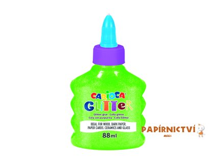 4211638 CARIOCA Glitter Glue Neon Bottle 88ml