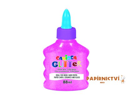 4211636 CARIOCA Glitter Glue Neon Bottle 88ml