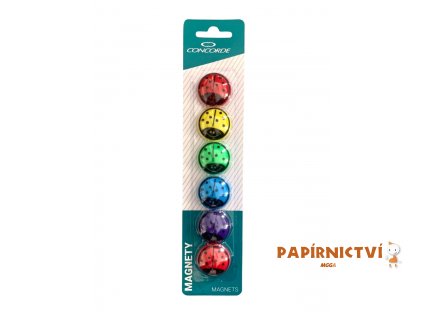 Magnety CONCORDE Berušky 30mm, 6 ks, blistr A65536