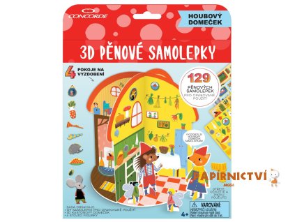 3D pěnové samolepky CONCORDE Houbový domeček A491