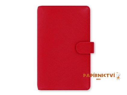 Filofax diář Saffiano, Osobní Compact, červená
