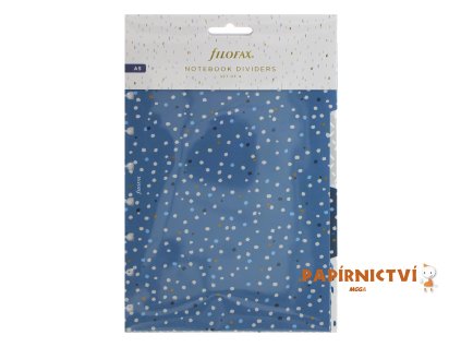 Filofax Notebook, rozřazovač, A5, Indigo