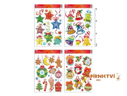 Okenní fólie vánoce glitr VA007 8885727