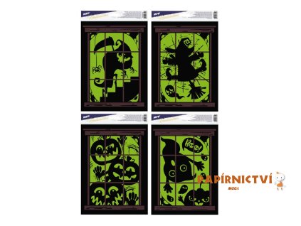 Okenní fólie halloween svítící HA007 30x20cm 1042336
