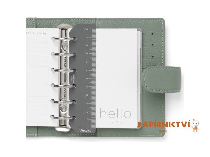 Filofax náplň kapesní, pravítko-záložka Minimal