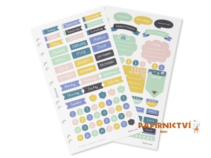 Filofax náplň Multi, samolepky Plánování, Osobní/A5
