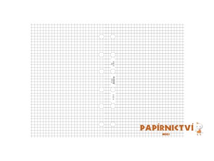 Filofax náplň kapesní, papír bílý čtverečkovaný