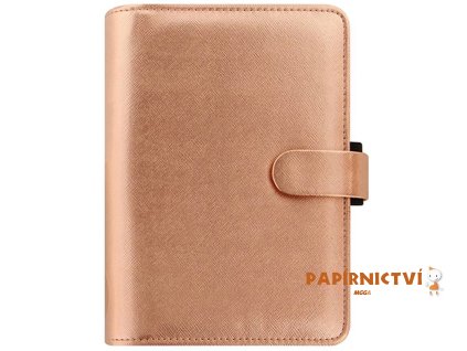 Filofax diář Saffiano Metallic, Osobní, rose gold