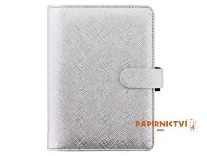 32169 filofax diar saffiano metallic osobni silver