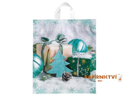 Igelitová vánoční taška vzor10 40x46x8 (s uchem)