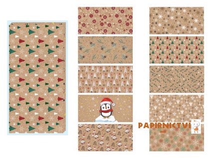 Dopisní obálka MFP DL vánoční KRAFT (mix) 5550340