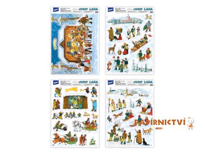 Okenní fólie Vánoce Josef Lada VA019 8885838