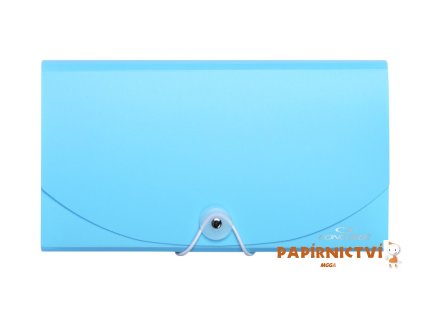 Desky na dokumenty CONCORDE s gumou DL, 13 kapes, pastel modrá A80161