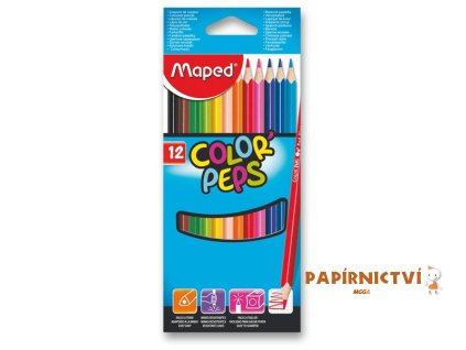 Pastelky ColorPeps MAPED trojboké 12 ks