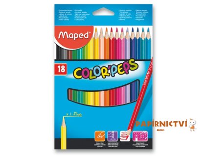 Pastelky ColorPeps MAPED trojboké 18 ks