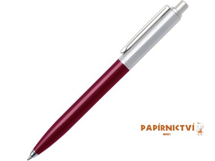 Kuličkové pero Sheaffer Sentinel - brush chrome/ burgundy barrel