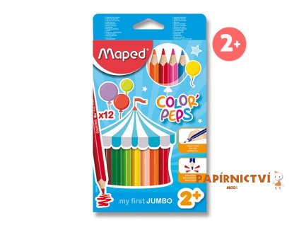 Pastelky ColorPeps MAPED Jumbo trojboké 12 ks