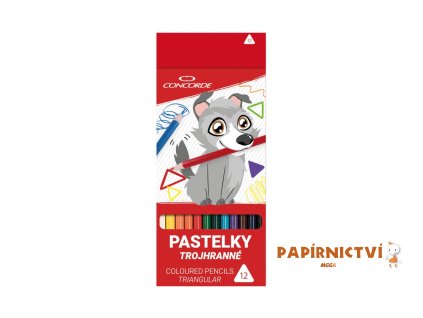 Pastelky CONCORDE trojhranné 12 ks A1121