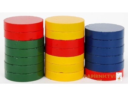 Magnety 25 mm 20ks barevné