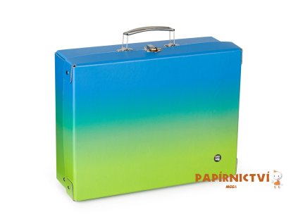 Kufřík lamino hranatý A4 OXY Ombre Blue- green 6-06124