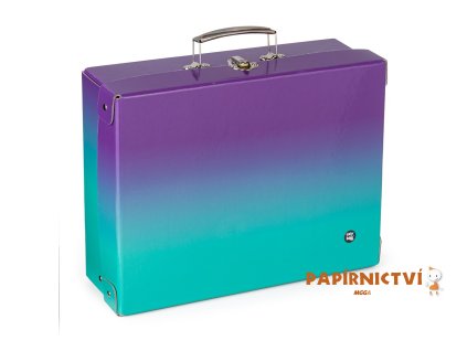 Kufřík lamino hranatý A4 OXY Ombre Purple- blue 6-06224