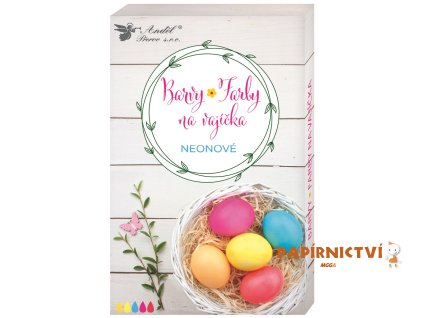 Barvy na vajíčka gelové neonové, 5 ks v balení