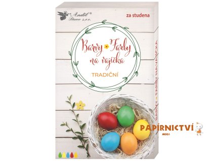 Barvy na vajíčka gelové tradiční, 5 ks v balení, barvení za studena