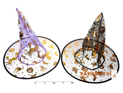 Kloubouk Čarodejnice síťovaný 38cm