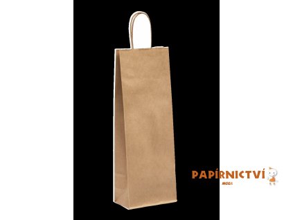 Taška papírová 14x8x39 hnědá