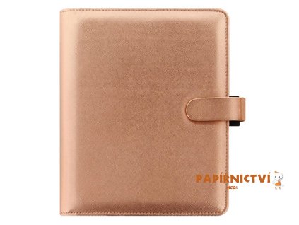 Filofax diář Saffiano Metallic, A5, rose gold