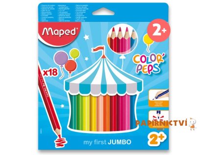 Pastelky ColorPeps MAPED Jumbo trojboké 18ks