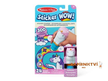 Razítkovač se samolepkami Sticker WOW! Jednorožec MDD32013