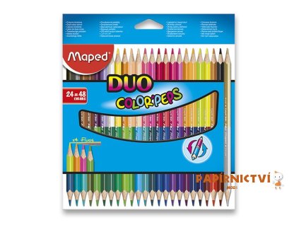 Y-Pastelky ColorPeps MAPED Duo trojboké 48 barev