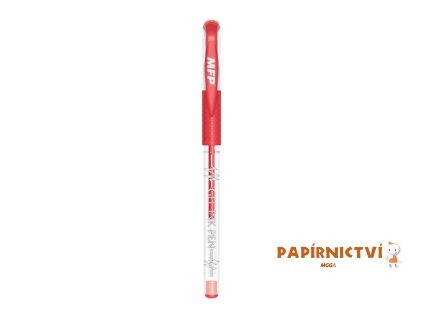 Gelové pero kus - červená 6000802