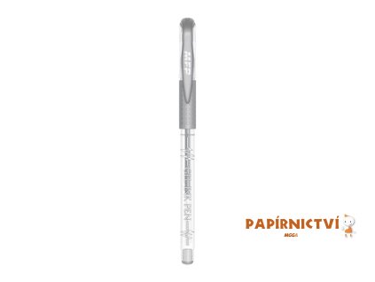 Gelové pero kus - metalic stříbrná 6000809