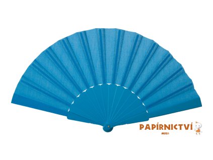 Látkový vějíř TELA - světle modrý