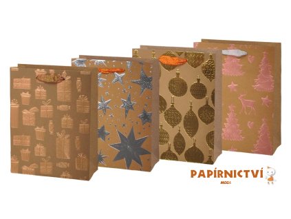 Taška MFP vánoční M LUX KRAFT mix V8 180x230x100 5252785